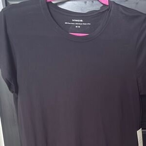 Vince Black Short Sleeve Tee 50/50 Cotton & Modal
